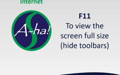 F11 To view the screen full size (hide toolbars)