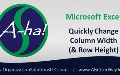 Microsoft Excel: Quickly Change Column Width & Row Height (video)