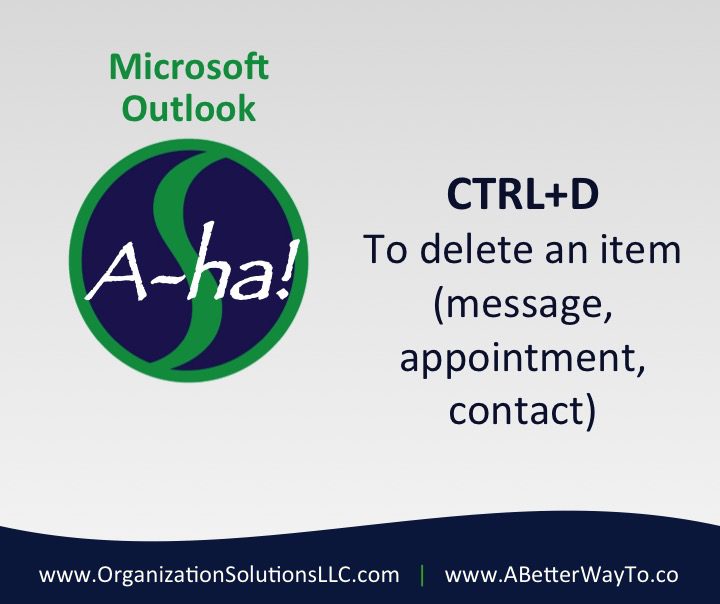Outlook: Delete an Item