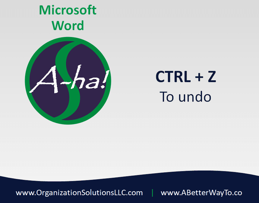 CTRL + Z