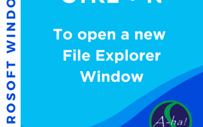 Windows A-ha!: CTRL + N