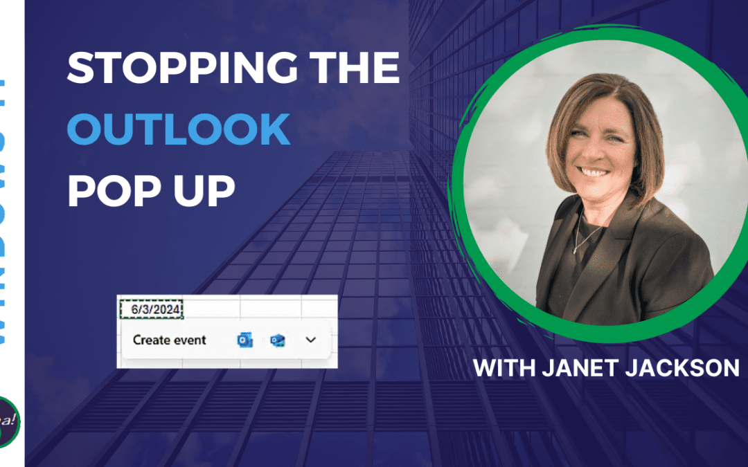 Stopping the Outlook Pop Up