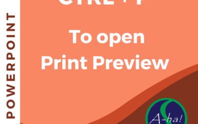 PowerPoint: CTRL + P