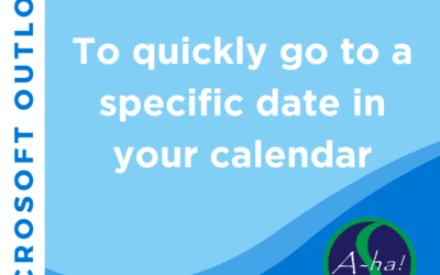 Outlook: CTRL + G